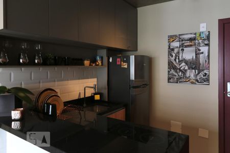 Cozinha de kitnet/studio para alugar com 1 quarto, 29m² em República, São Paulo