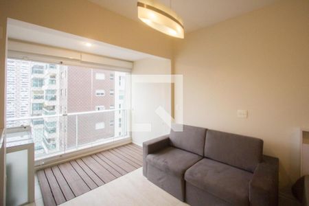 Sala de apartamento para alugar com 1 quarto, 35m² em Cidade Monções, São Paulo