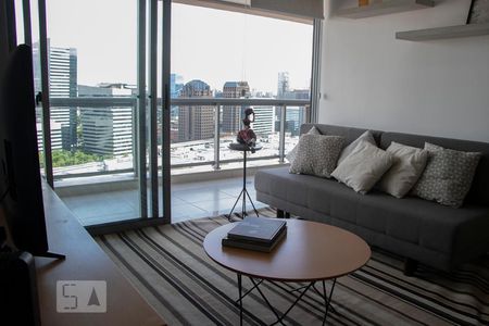 Detalhe da Sala de apartamento para alugar com 2 quartos, 78m² em Santo Amaro, São Paulo