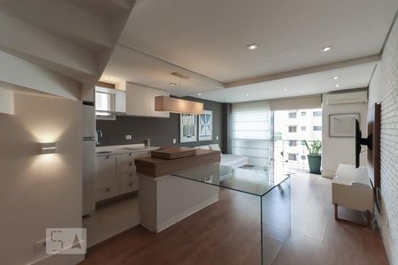 Sala/Cozinha de apartamento à venda com 1 quarto, 85m² em Vila Nova Conceição, São Paulo