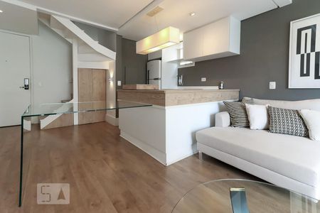 Sala/Cozinha de apartamento à venda com 1 quarto, 85m² em Vila Nova Conceição, São Paulo