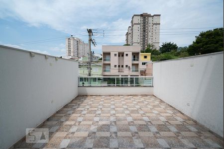 varanda da Suíte de casa de condomínio à venda com 3 quartos, 71m² em Vila Eldizia, Santo André