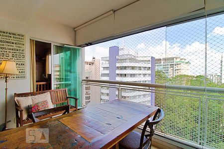 Varanda da Sala de apartamento à venda com 2 quartos, 70m² em Vila Andrade, São Paulo