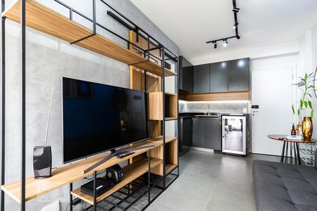 Sala de apartamento à venda com 1 quarto, 35m² em Pinheiros, São Paulo