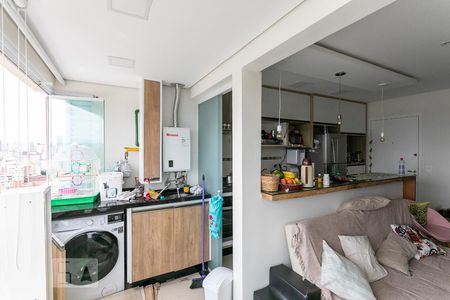 Varanda da Sala de apartamento à venda com 2 quartos, 57m² em Barra Funda, São Paulo