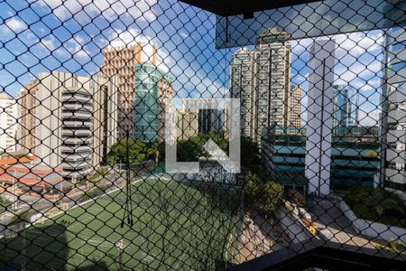 Varanda, vista de apartamento à venda com 1 quarto, 55m² em Cidade Monções, São Paulo