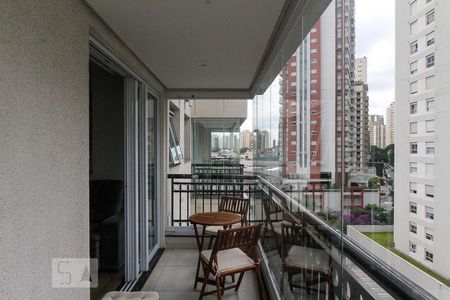 Varanda da Sala de apartamento à venda com 1 quarto, 50m² em Vila Regente Feijó, São Paulo