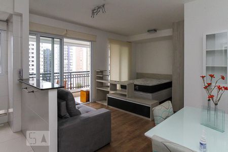 Sala de apartamento à venda com 1 quarto, 50m² em Vila Regente Feijó, São Paulo