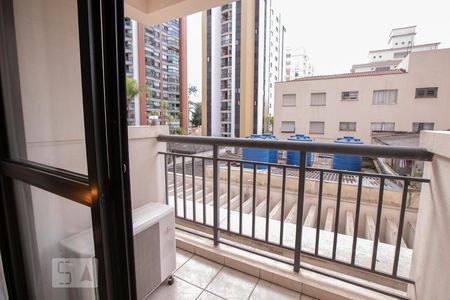 Sacada da Sala de apartamento para alugar com 1 quarto, 40m² em Indianópolis, São Paulo