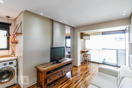 Sala de apartamento para alugar com 1 quarto, 45m² em Campo Belo, São Paulo