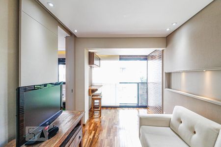 Sala de apartamento para alugar com 1 quarto, 45m² em Campo Belo, São Paulo