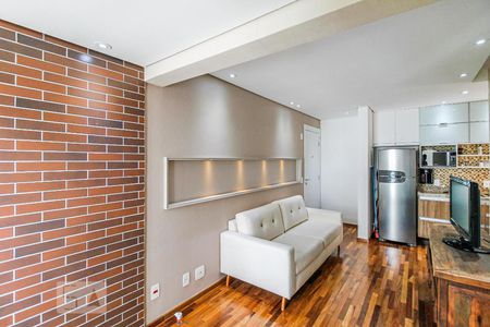 Sala/ Cozinha de apartamento para alugar com 1 quarto, 45m² em Campo Belo, São Paulo