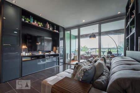 Sala de apartamento à venda com 1 quarto, 70m² em Brooklin Paulista, São Paulo