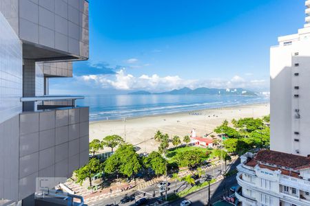 Vista varanda de apartamento para alugar com 1 quarto, 43m² em Boqueirão, Santos