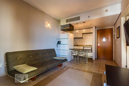 Sala de apartamento para alugar com 1 quarto, 43m² em Boqueirão, Santos