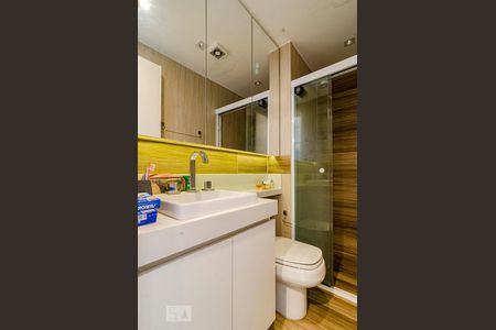 Banheiro de kitnet/studio à venda com 1 quarto, 27m² em Jardim Paulista, São Paulo