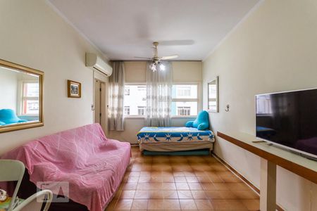 Sala e quarto de kitnet/studio para alugar com 1 quarto, 31m² em Gonzaga, Santos