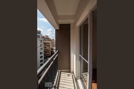 Varanda da sala  de apartamento para alugar com 1 quarto, 38m² em Liberdade, São Paulo