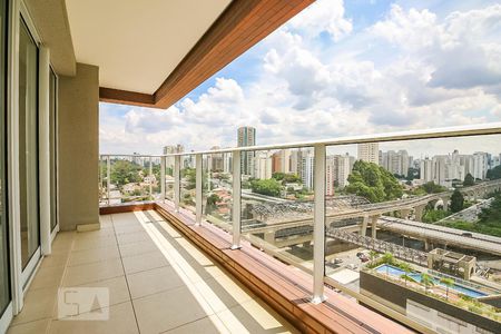 Varanda da Sala de apartamento para alugar com 1 quarto, 51m² em Campo Belo, São Paulo