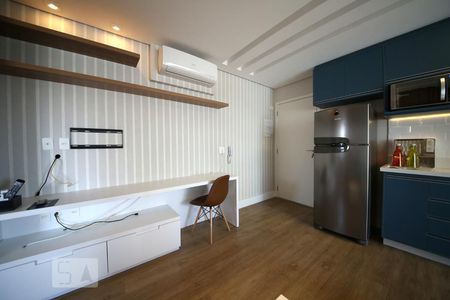 Sala - Cozinha de apartamento à venda com 1 quarto, 41m² em Cidade Monções, São Paulo