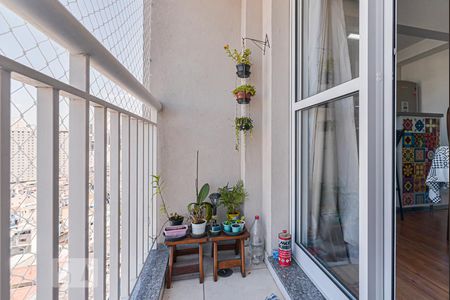 Sacada da Sala de apartamento à venda com 1 quarto, 45m² em Liberdade, São Paulo