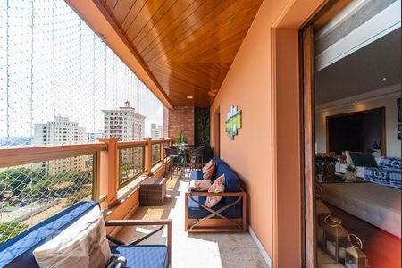 Varanda da Sala de apartamento à venda com 4 quartos, 435m² em Vila Bastos, Santo André