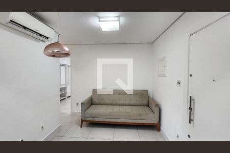 Detalhe Sala de apartamento para alugar com 1 quarto, 55m² em José Menino, Santos