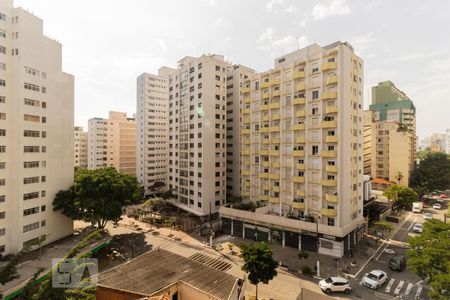 Vista do Quarto de apartamento para alugar com 1 quarto, 38m² em Higienópolis, São Paulo