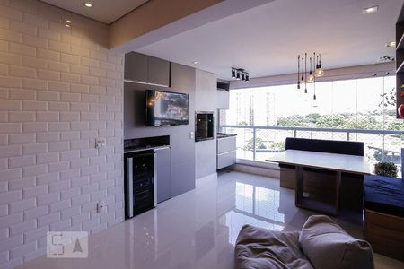 Varanda Gourmet de apartamento à venda com 3 quartos, 130m² em Vila Anastácio, São Paulo