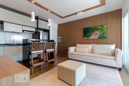 Sala e Cozinha de kitnet/studio para alugar com 1 quarto, 47m² em Centro, Campinas