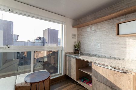 Varanda da Sala de apartamento à venda com 2 quartos, 63m² em Vila Eldízia, Santo André