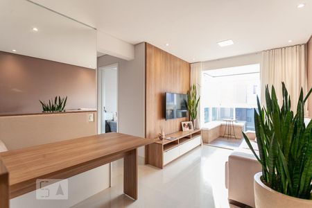 Sala de apartamento à venda com 2 quartos, 63m² em Vila Eldízia, Santo André