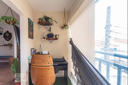 Varanda da Sala de apartamento à venda com 1 quarto, 60m² em Campestre, Santo André