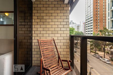 Varanda de apartamento para alugar com 1 quarto, 38m² em Indianópolis, São Paulo