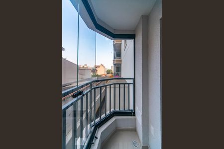 Varanda da Sala de apartamento à venda com 1 quarto, 49m² em Vila Valparaíso, Santo André