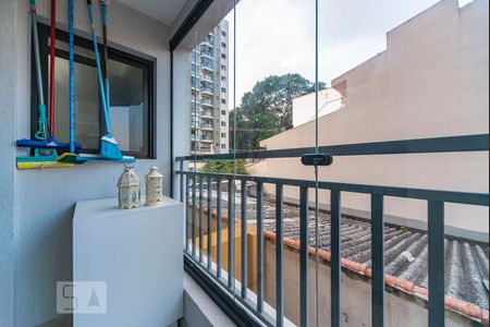 Varanda da Sala de apartamento à venda com 1 quarto, 49m² em Vila Valparaíso, Santo André