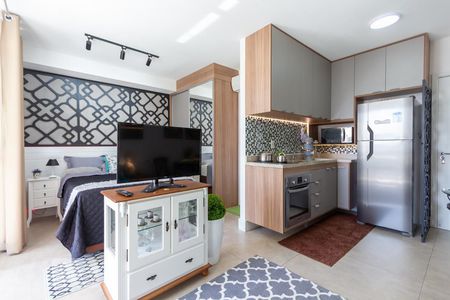 Studio - Sala, Cozinha e Quarto de apartamento à venda com 1 quarto, 36m² em Real Parque, São Paulo