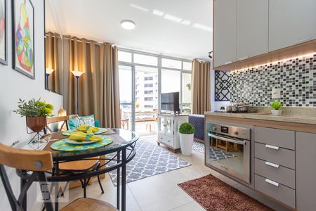 Studio - Sala e Cozinha de apartamento para alugar com 1 quarto, 36m² em Real Parque, São Paulo