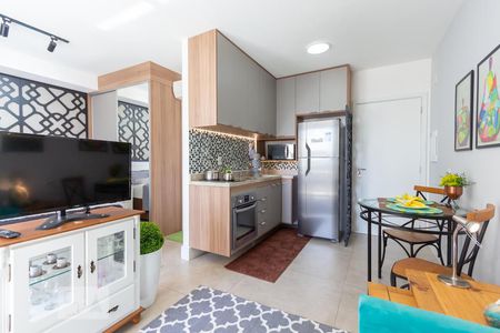 Studio - Sala e Cozinha de apartamento para alugar com 1 quarto, 36m² em Real Parque, São Paulo