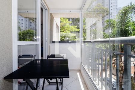 Varanda da Sala de kitnet/studio à venda com 1 quarto, 38m² em Vila Andrade, São Paulo