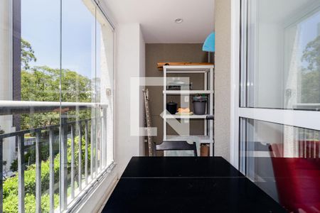 Varanda da Sala de kitnet/studio à venda com 1 quarto, 38m² em Vila Andrade, São Paulo