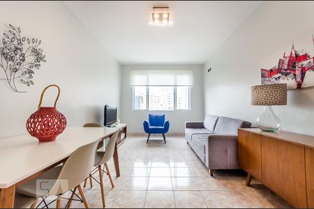 Sala de apartamento para alugar com 1 quarto, 50m² em Boqueirão, Santos