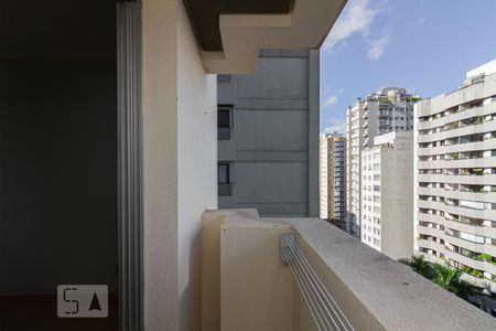 Varanda do Quarto de apartamento para alugar com 1 quarto, 35m² em Pompeia, São Paulo