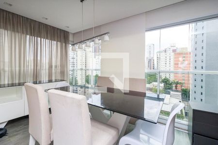 Sala de apartamento à venda com 1 quarto, 43m² em Santo Amaro, São Paulo