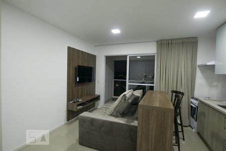 Sala / Cozinha de apartamento para alugar com 1 quarto, 46m² em Jardim Goiás, Goiânia
