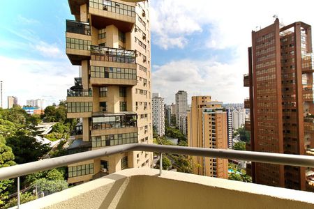 Varanda da Sala de apartamento para alugar com 1 quarto, 50m² em Vila Andrade, São Paulo