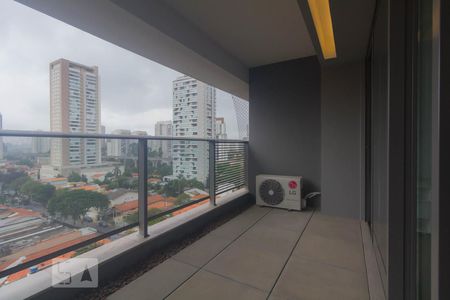 Varanda de kitnet/studio para alugar com 1 quarto, 43m² em Brooklin Paulista, São Paulo