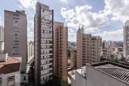 Varanda Vista de apartamento para alugar com 2 quartos, 65m² em Santa Cecília, São Paulo