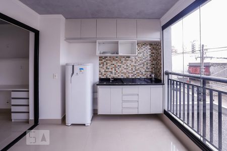 Varanda e Cozinha de kitnet/studio para alugar com 1 quarto, 30m² em Bom Retiro, São Paulo
