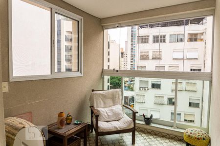 Varanda da Sala de apartamento para alugar com 2 quartos, 76m² em Santa Cecília, São Paulo